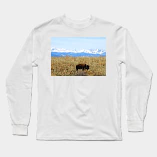 Buffalo and the Rocky Mountains Long Sleeve T-Shirt